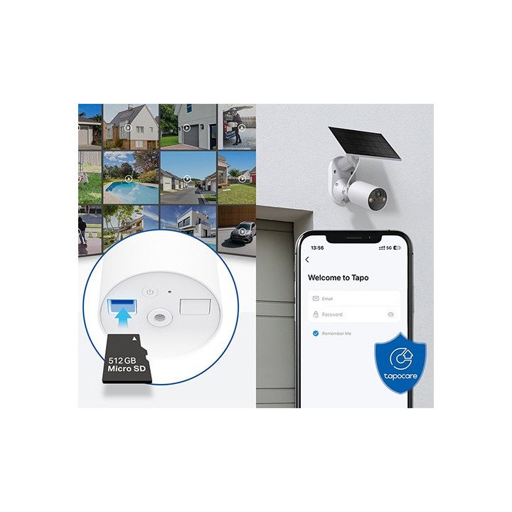 מצלמת אבטחה עם פאנל סולארי Tapo C410 KIT V1 עם Wi-FI