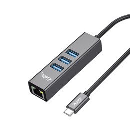 מתאם מפצל USB-C ל RJ45 - USB3 רשת SUPER CONNECT