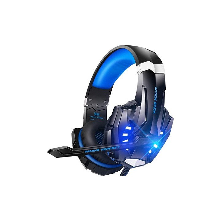 אוזניות גיימינג חוטיות עם תאורת לד Mizuki G9000 USB בצבע כחול