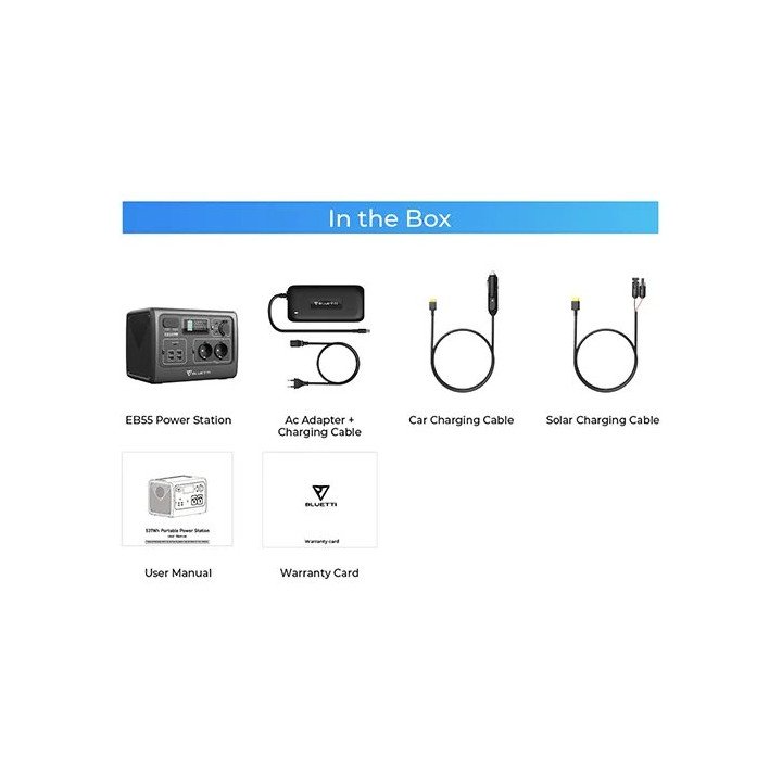 תחנת כוח ניידת BLUETTI PowerOak EB55 700W 537Wh – משלוח חינם