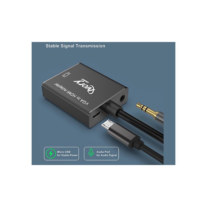 מתאם VGA ל- HDMI עם סאונד Super Connect