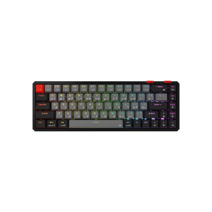 מציאון - מקלדת מכנית בלוטוס אלחוטית Super Gaming GX968 Red Switch בצבע