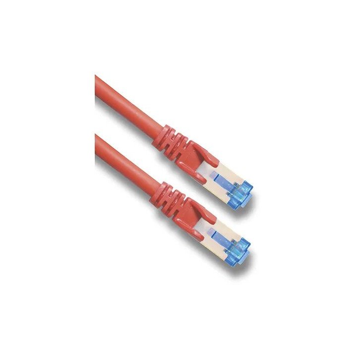 כבל רשת Super Connect CAT6A באורך כ-0.5 מטר בצבע אדום