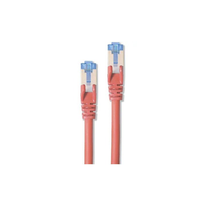 כבל רשת Super Connect CAT6A באורך כ-0.5 מטר בצבע אדום