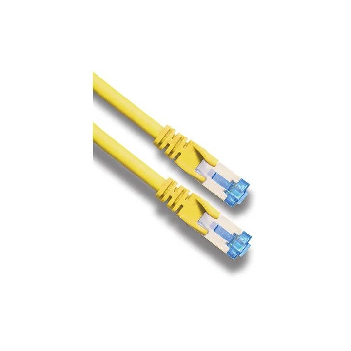 כבל רשת Super Connect CAT6A באורך כ-0.5 מטר בצבע צהוב