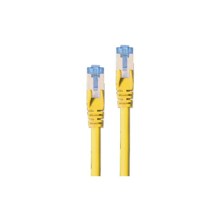 כבל רשת Super Connect CAT6A באורך כ-0.5 מטר בצבע צהוב