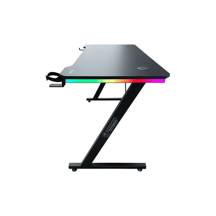 שולחן גיימינג שחור עם תאורת RGB דרגון 120 סמ Dragon TZ – משלוח חינם