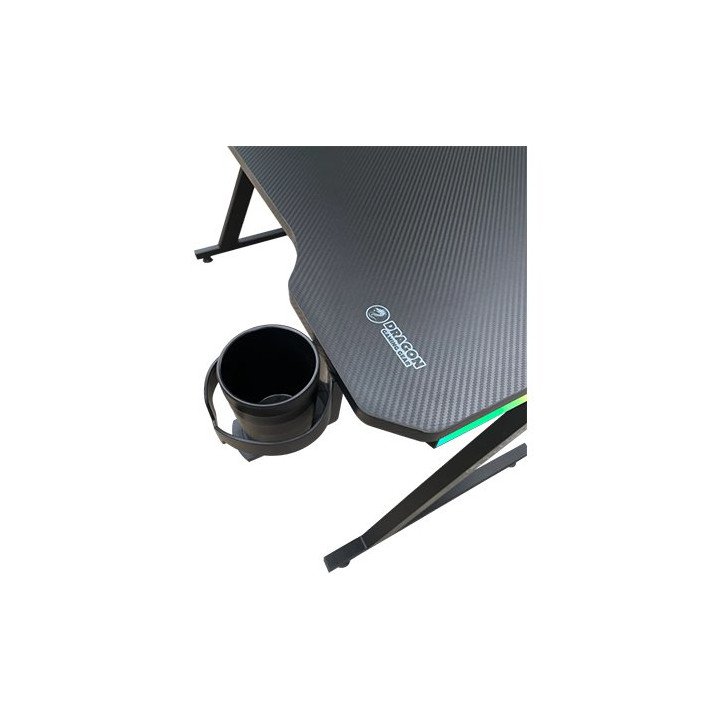 שולחן גיימינג שחור עם תאורת RGB דרגון 120 סמ Dragon TZ – משלוח חינם