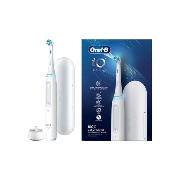 מברשת שיניים חשמלית אורל בי Oral-B iO Series 4 בצבע לבן