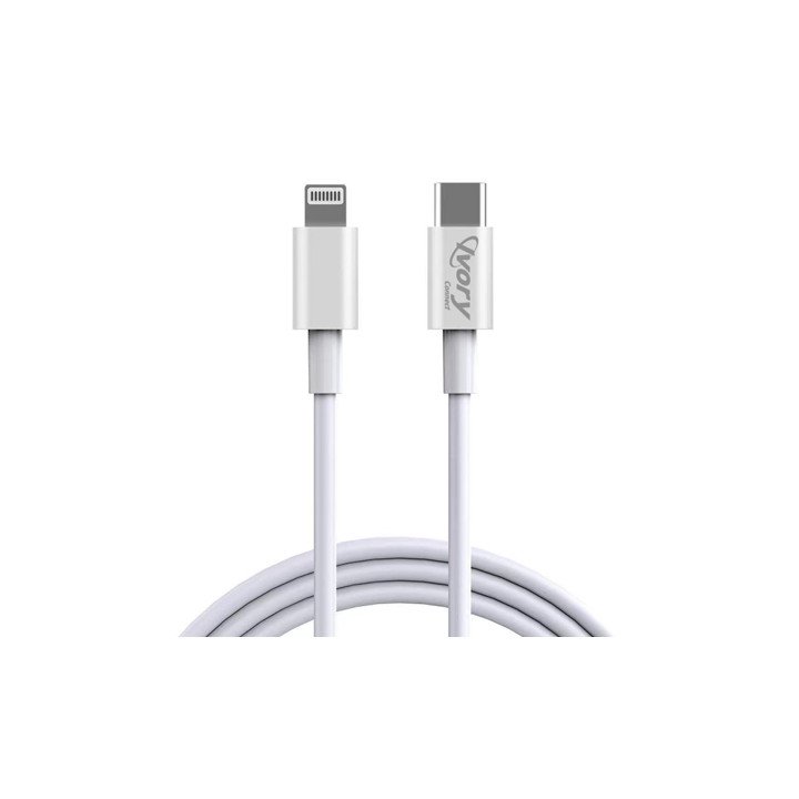 כבל טעינה לאייפון Type-C סנכרון מאושר אפל לחיבור Lightning באורך כ- 1 