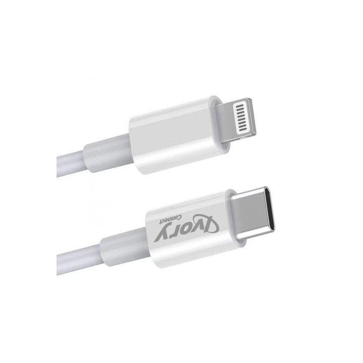 כבל טעינה לאייפון Type-C סנכרון מאושר אפל לחיבור Lightning באורך כ- 1 