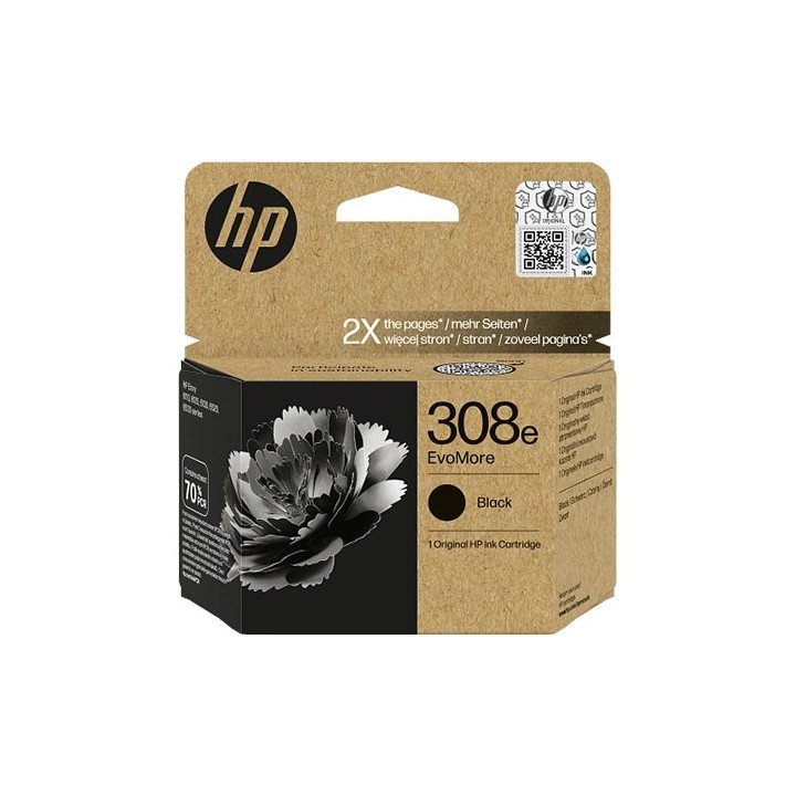 דיו למדפסת HP 308e EvoMore מקורי שחור (7FP22UE)