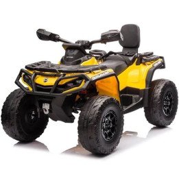 טרקטורון חשמלי לילדים קאן אם אאוטלנדר CAN AM Outlander 24V בצבע צהוב –