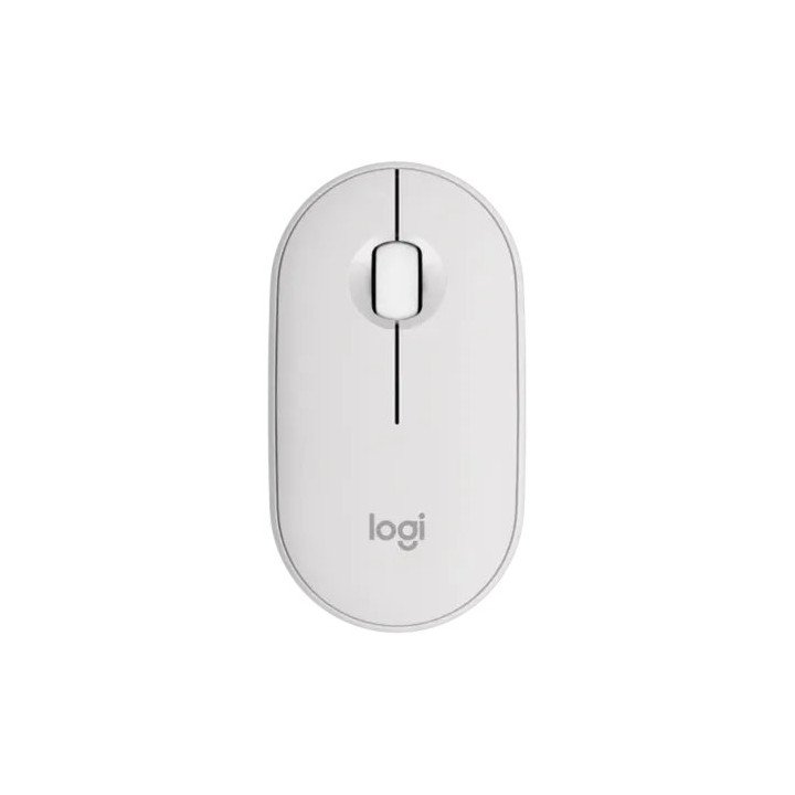 עכבר לוג'יטק אלחוטי 2.4Ghz - צבע לבן - Logitech Pebble Mouse 2 M350S W