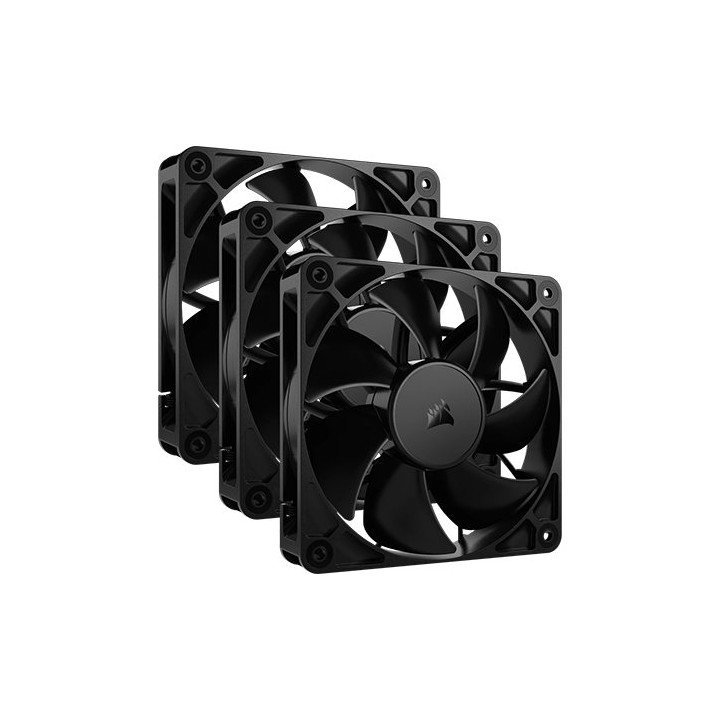3 מאווררים למארז 12 ס''מ CORSAIR RS120  – צבע שחור – תומך שירשור
