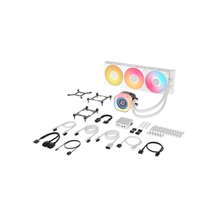 קירור נוזלי למעבד עם מסך Corsair iCUE LINK TITAN 360 RX LCD 360mm בצבע