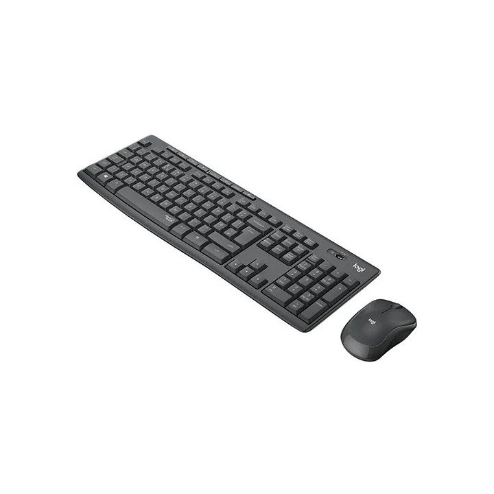 מקלדת ועכבר אלחוטי Logitech Wireless Combo MK295 עברית ואנגלית בצבע אפ