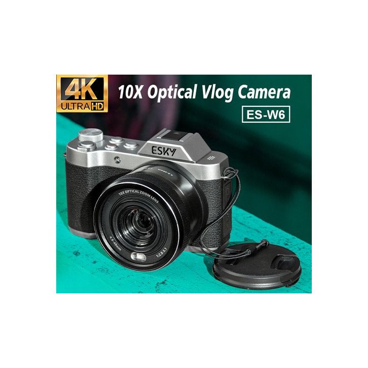 מציאון - מצלמת ולוג דיגיטלית 64MP - וידאו 4K, מסך 2.88 אינץ, זום דיגיט