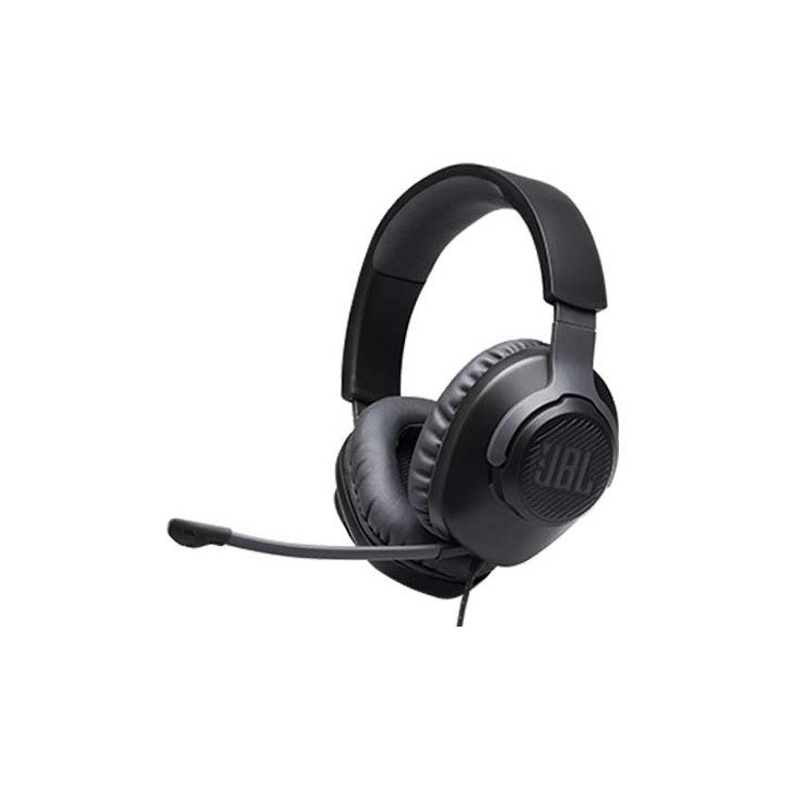 אוזניות JBL גיימינג חוטיות Quantum 100 בצבע שחור