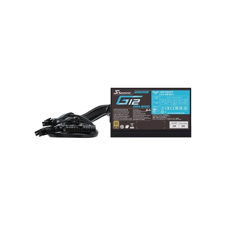 ספק כוח למחשב חצי מודולרי Seasonic G12 GM – הספק 850W – נצילות 80PLUS 