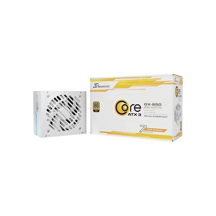 ספק כוח למחשב מודולרי Seasonic CORE GX White ATX 3.1 – הספק 850W – נצי