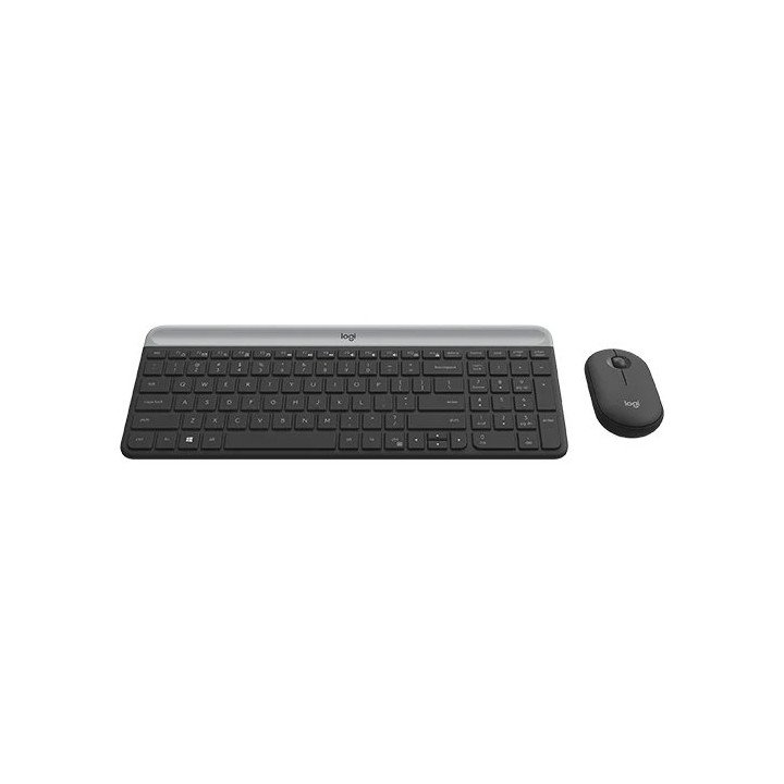 סט מקלדת ועכבר אלחוטיים לוג'יטק Logitech MK470 SLIM COMBO שחור גרפיט –
