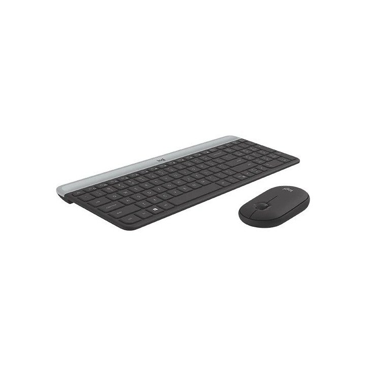 סט מקלדת ועכבר אלחוטיים לוג'יטק Logitech MK470 SLIM COMBO שחור גרפיט –
