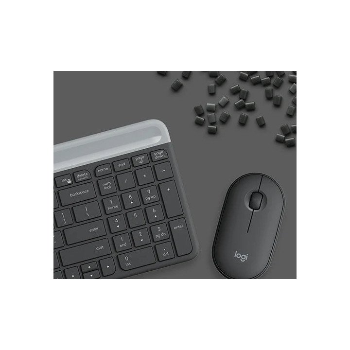 סט מקלדת ועכבר אלחוטיים לוג'יטק Logitech MK470 SLIM COMBO שחור גרפיט –