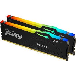 זכרון למחשב Kingston Fury Beast RGB DDR5 – מהירות 5600MT/s – נפח 2x32G