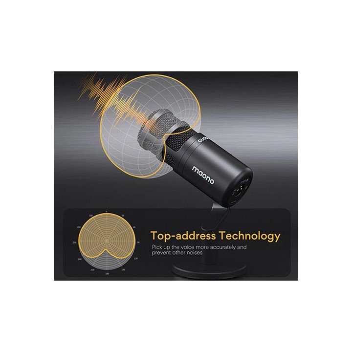 מיקרופון דינמי לפודקאסט עם חיבור Maono PD100 XLR