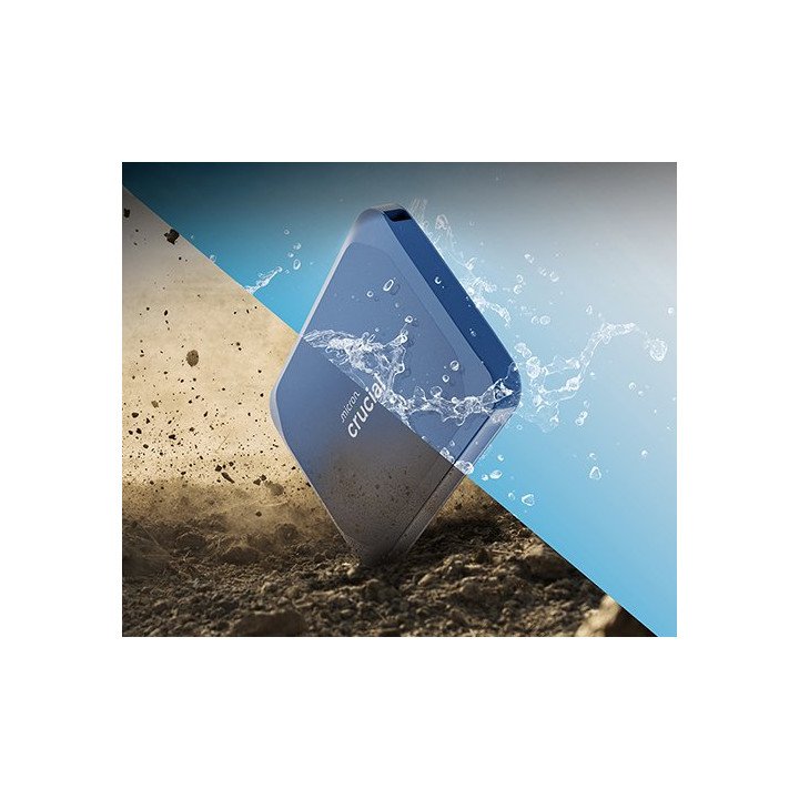 כונן SSD חיצוני נייד Crucial X10 – נפח 2TB – ממשק USB-C 20Gbps – צבע כ