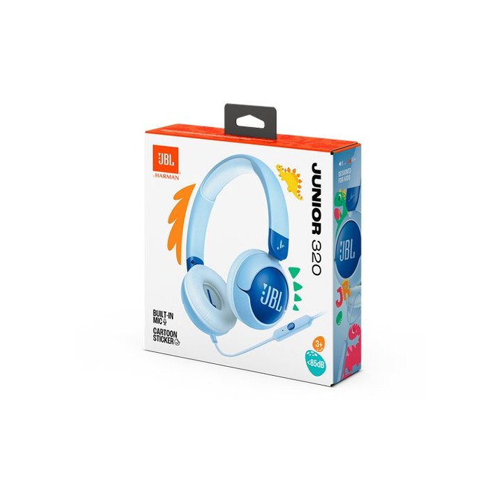 אוזניות לילדים JBL Junior 320 בצבע תכלת