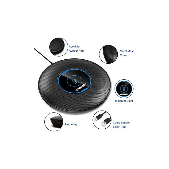מיקרופון שולחני לחדר ישיבות Super Sound ZTM10 חיבור USB בצבע שחור