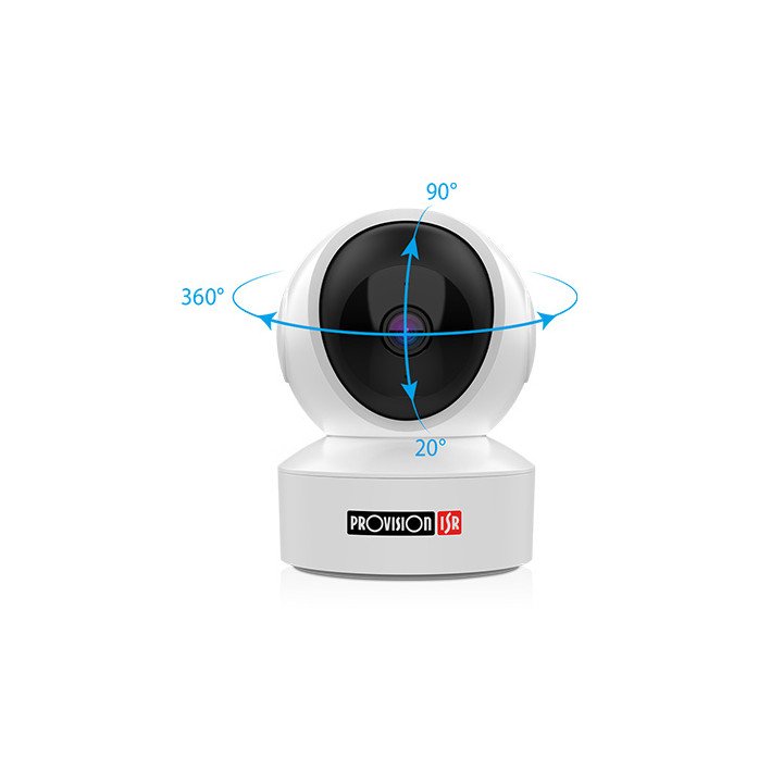מצלמת אבטחה מתכווננת Provision Wifi Ip PT-848 2K בצבע לבן