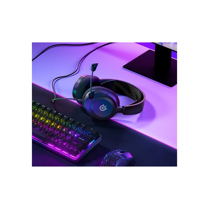 מציאון - אוזניות גיימינג עם מיקרופון Steelseries Arctis Nova 1 בצבע שח