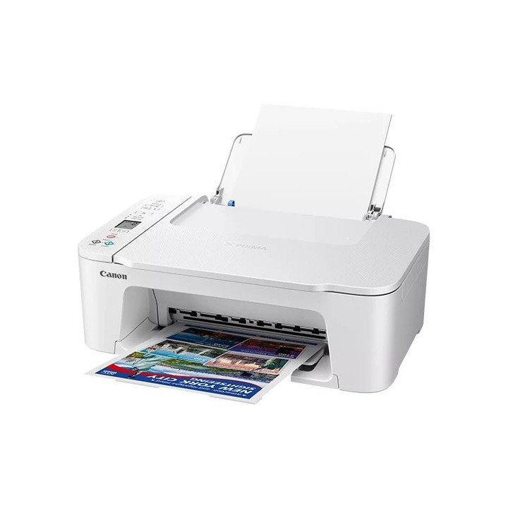 מדפסת קנון משולבת אלחוטית צבעונית Canon PIXMA TS3751i בצבע לבן