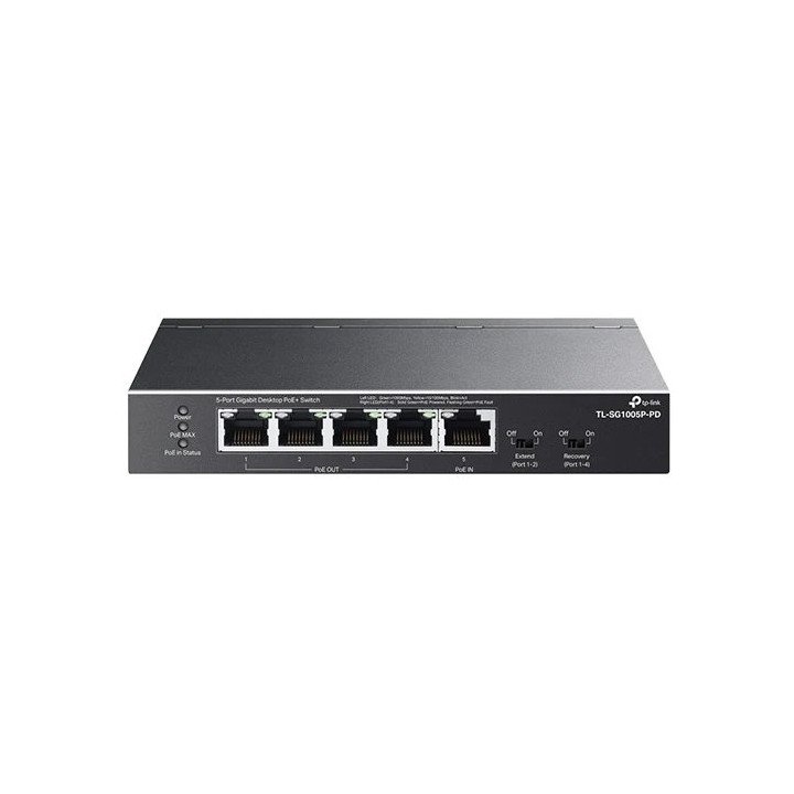 מתג רשת שולחני TP-Link TL-SG1005P-PD עם 5 פורטים Gigabit ו +PoE