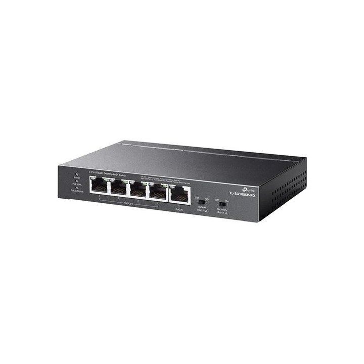 מתג רשת שולחני TP-Link TL-SG1005P-PD עם 5 פורטים Gigabit ו +PoE