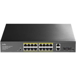 מתג לא מנוהל Cudy GS1018PS2 16-GbE PoE+ Switch – עם 2 חיבורי Uplink Gb