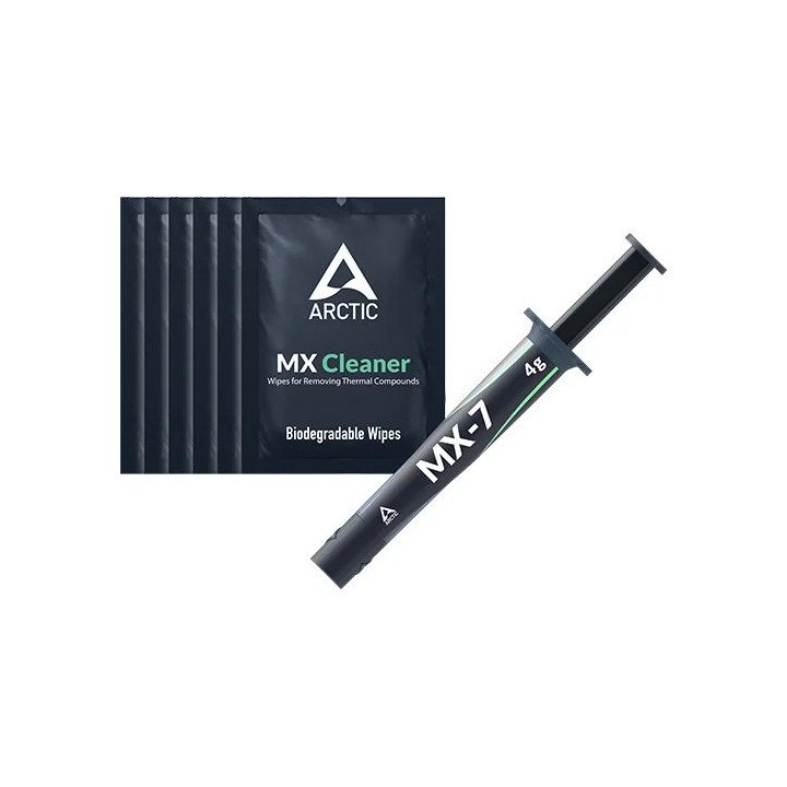 משחה טרמית ARCTIC MX-7 תכולה כ-4 גרם + 6 מטליות לניקוי משחה