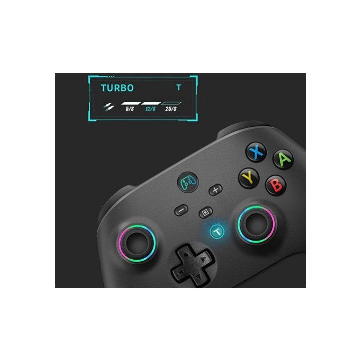 שלט לנינטנדו סוויץ' אלחוטי תואם Nintendo/PC/iOS/Android בצבע שחור