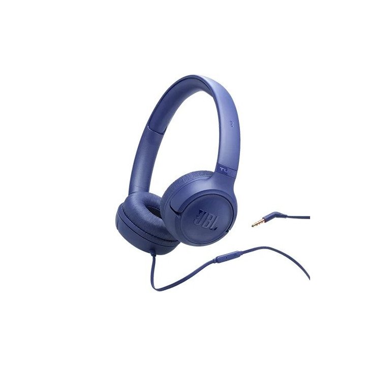 אוזניות JBL חוטיות Tune 530 Wired בצבע כחול