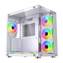 מארז מחשב גיימינג Super Gaming Crystal White ARGB