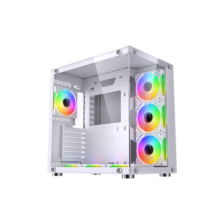 מארז מחשב גיימינג Super Gaming Crystal White ARGB