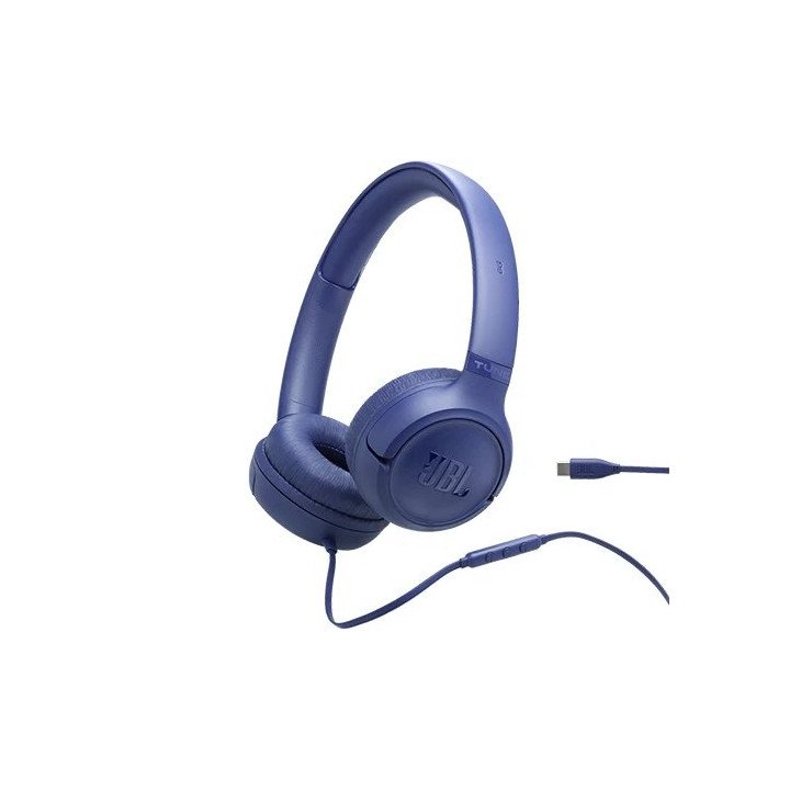 אוזניות JBL חוטיות Tune 530C USB-C בצבע כחול