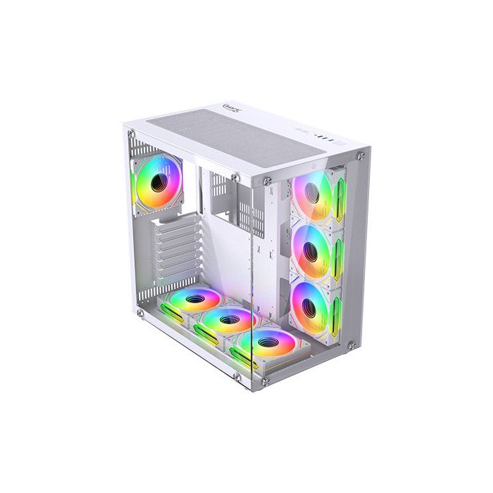 מארז מחשב גיימינג Super Gaming Crystal White ARGB