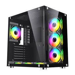 מארז מחשב גיימינג Super Gaming Crystal Black ARGB