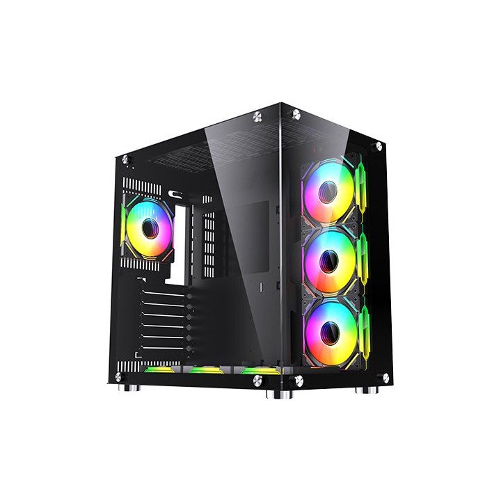 מארז מחשב גיימינג Super Gaming Crystal Black ARGB