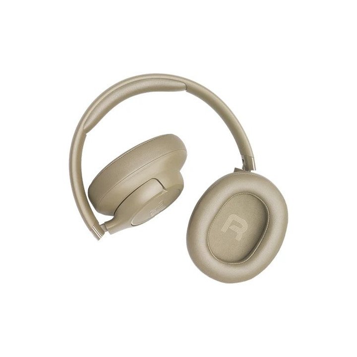 אוזניות JBL אלחוטיות בלוטוס Tune 730BT בצבע בז'