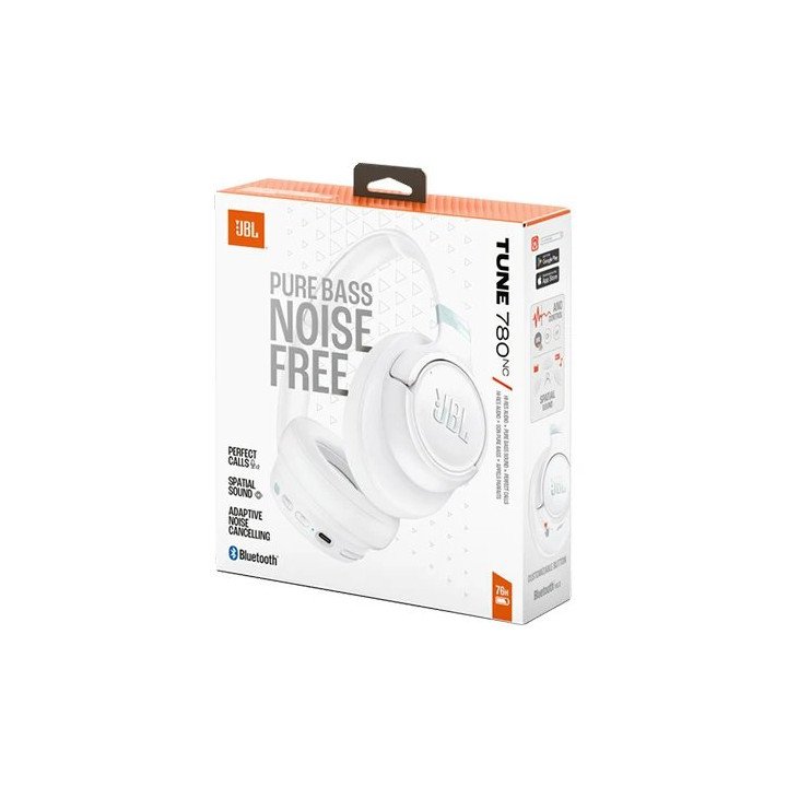 אוזניות JBL אלחוטיות Tune 780NC בצבע לבן